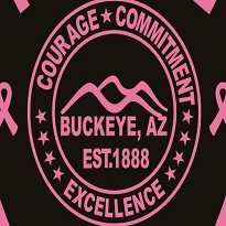 Buckeye Police Department patch in color pink