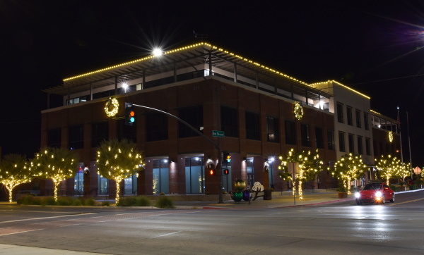 Buckeye City Hall decorating with holiday lights