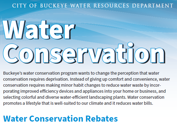 Water conservation flyer