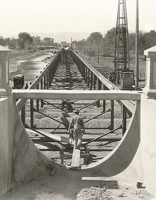 Roosevelt Irrigation District old photo of cannel being built