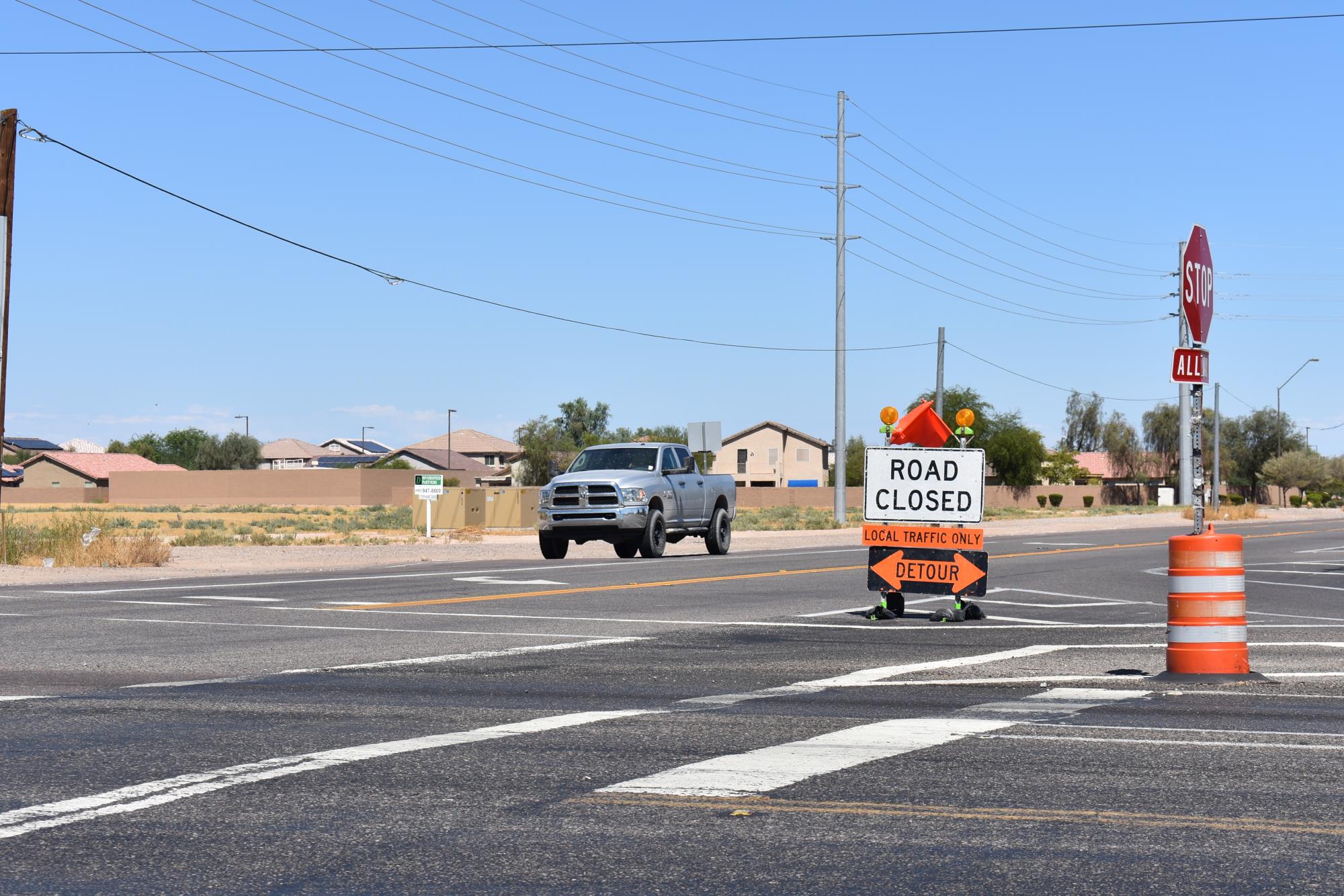 Road Improvements image showing road closed sign