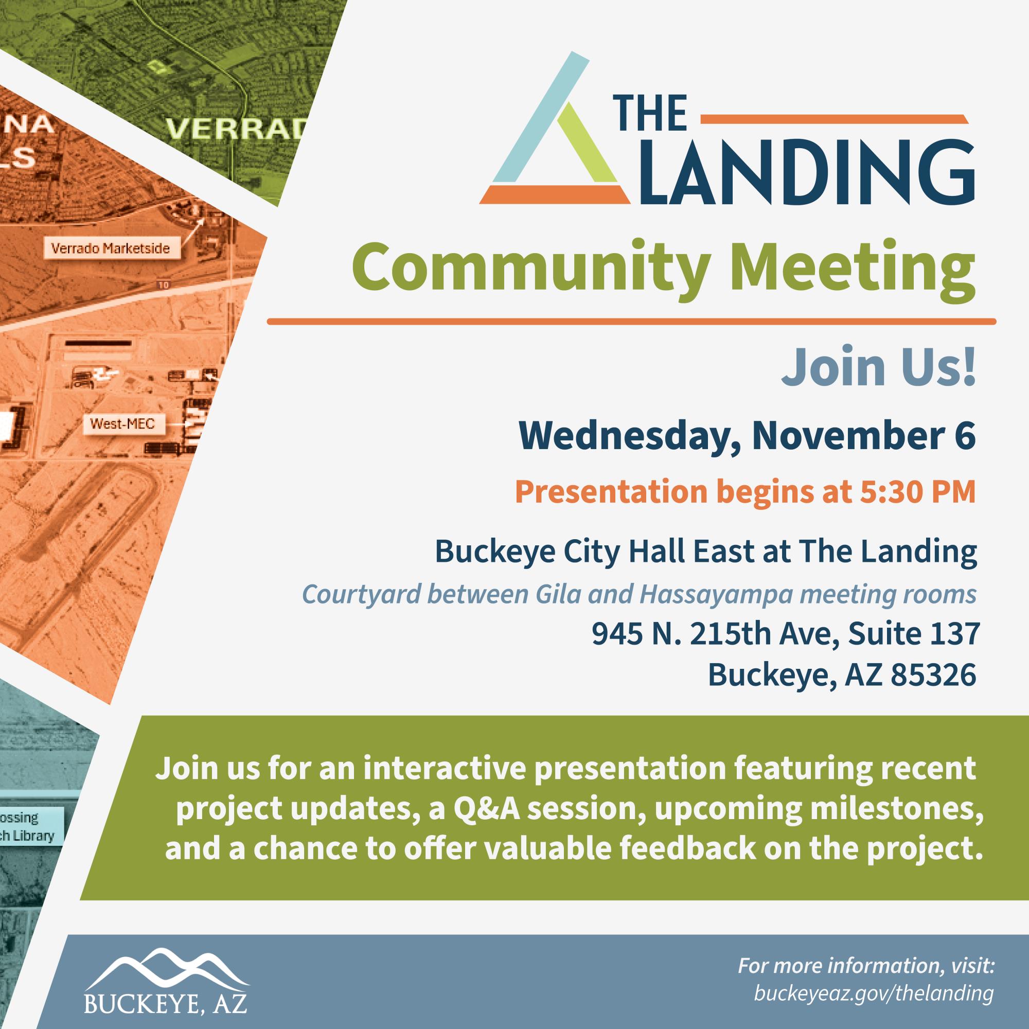 The Landing Community Meeting: 11/6 at 5:30